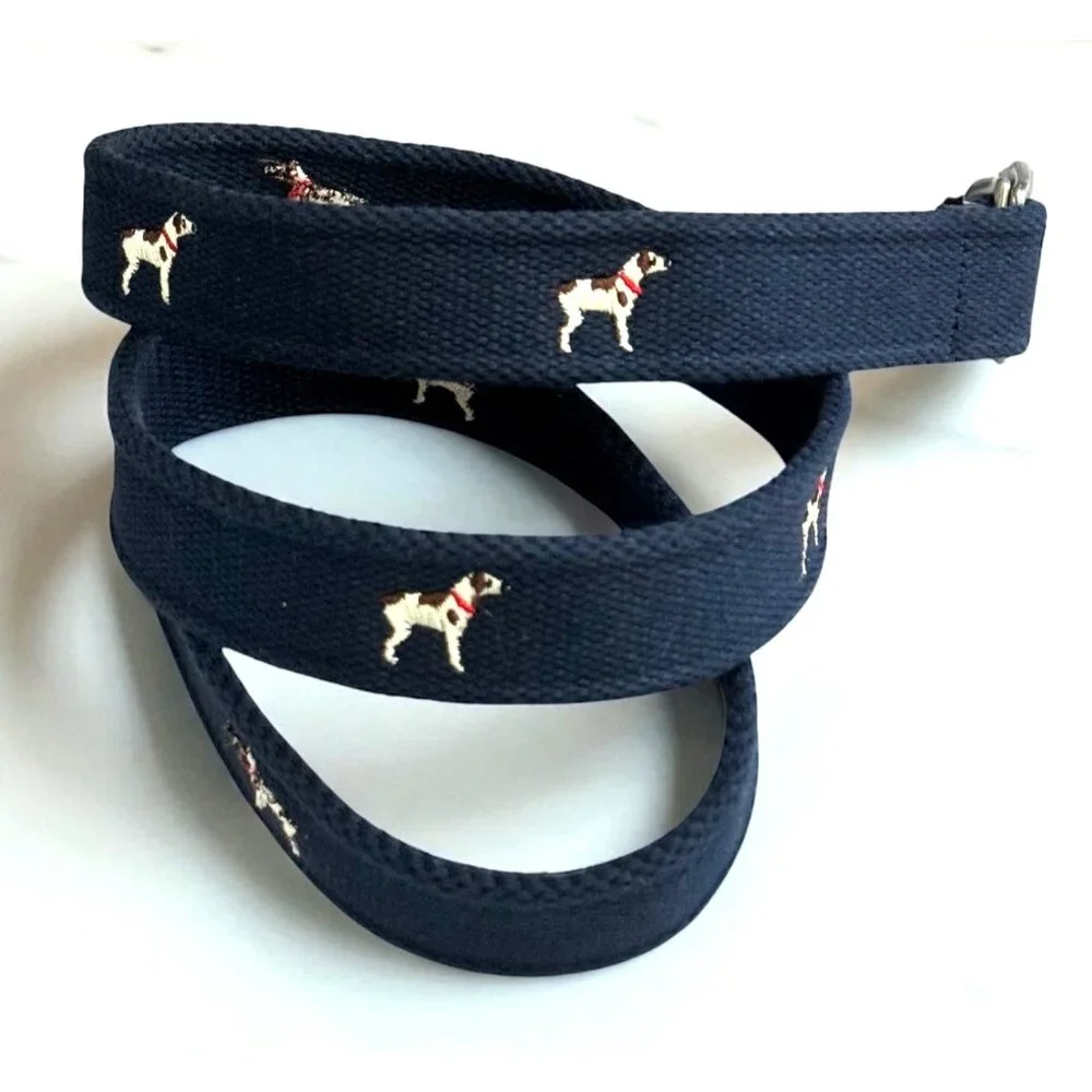Lands’ End Boys D-Ring Dog Pattern Belt